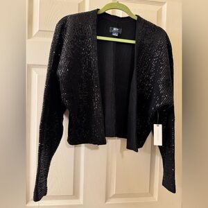 Maeve Artemis Black Sequined Cardigan NWT size M/L